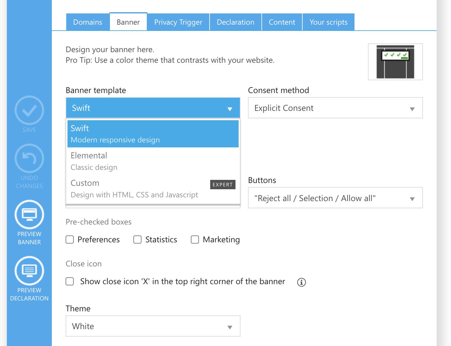 Cookiebot CMP product features